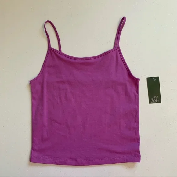 Wild Fable Size Medium Vibrant Purple Cropped Tank Top NWT - Picture 3 of 13